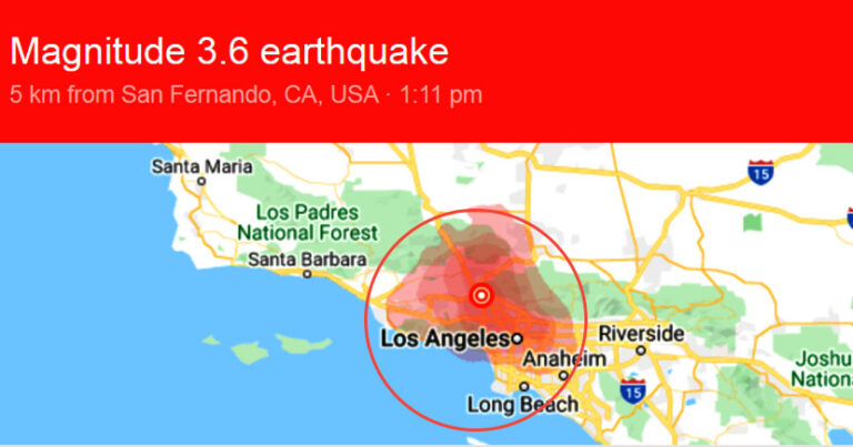3.6 Magnitude Earthquake Hits Granada Hills, US
