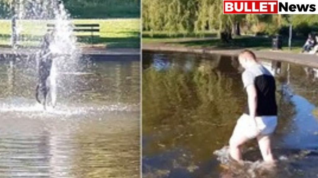 Man Has To Wade Into Dirty Pond To Get His Naughty Dog