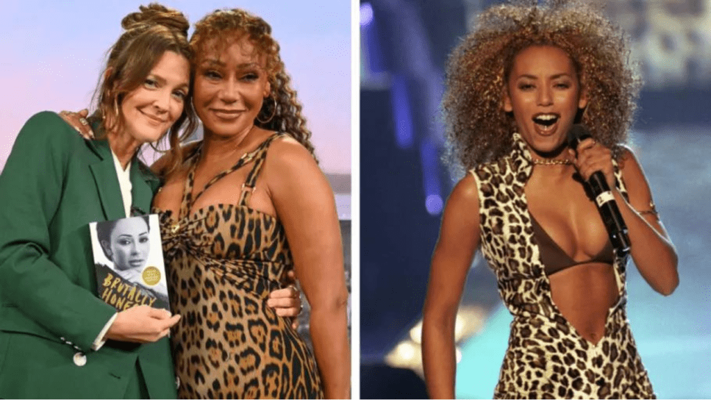 Mel B Revives in Leopard-print Roberto Cavalli Jumpsuit