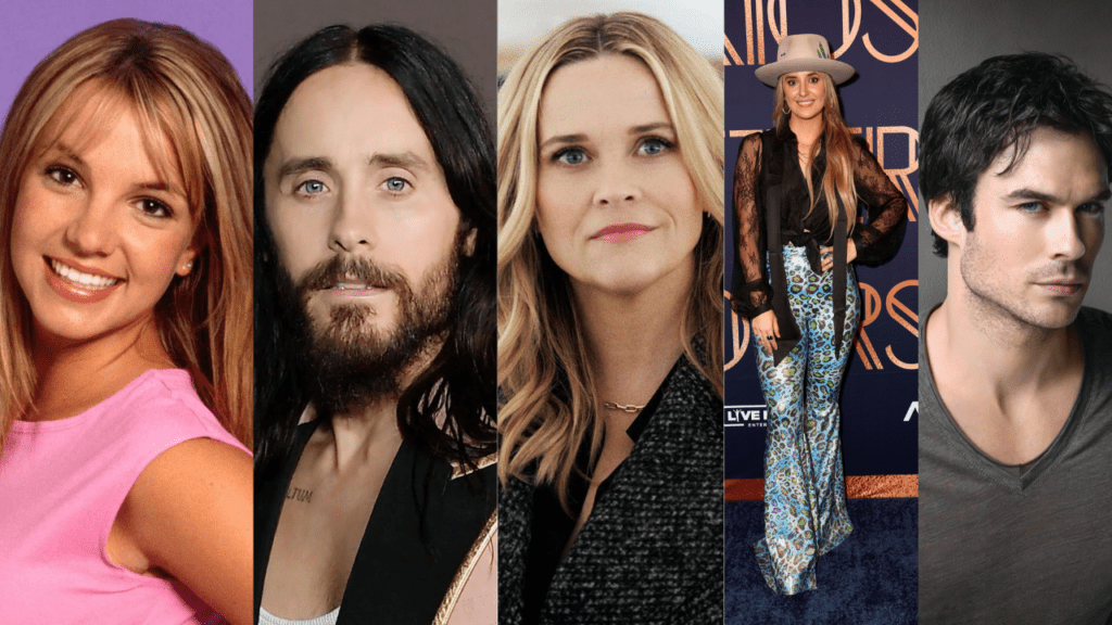 Britney Spears, Jared Leto, Reese Witherspoon, Lainey Wilson And Ian Somerhalder