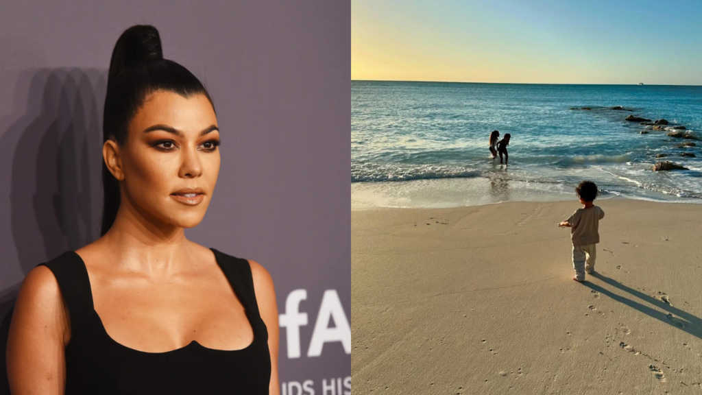 Kardashian shares glimpse of beach