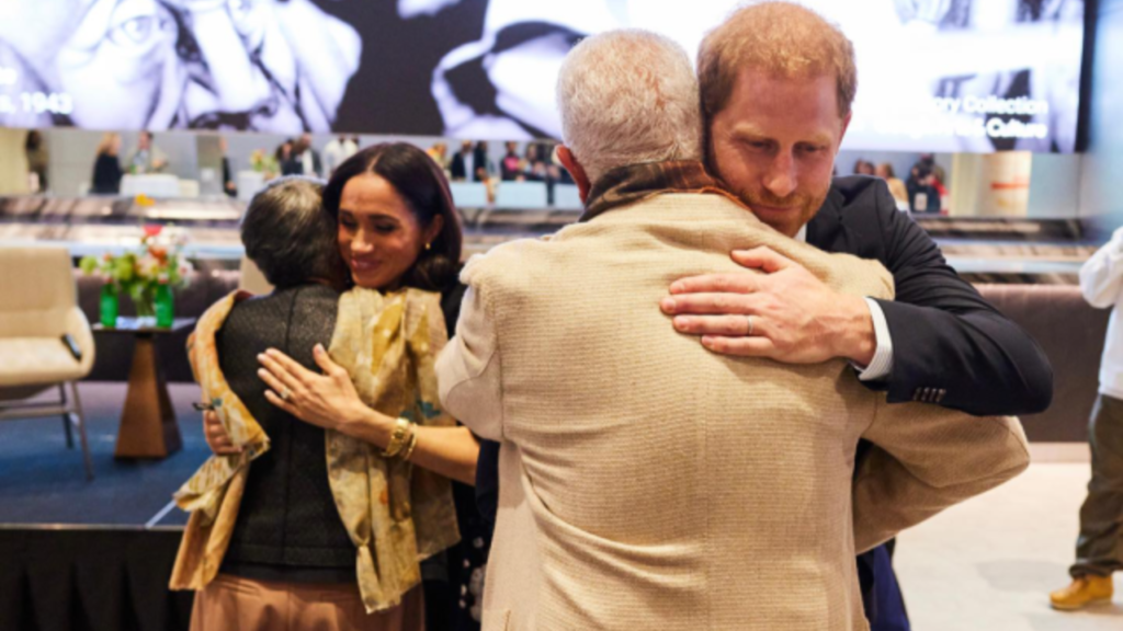 Meghan Markle and Prince Harry caught at LA art event