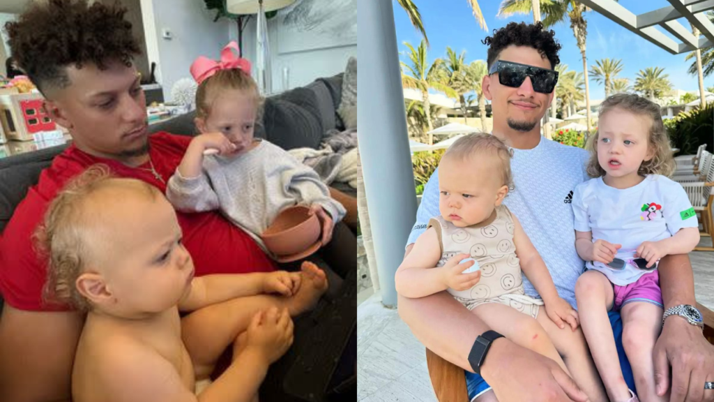 Patrick Mahomes Cuddles Kids in Sweet Home
