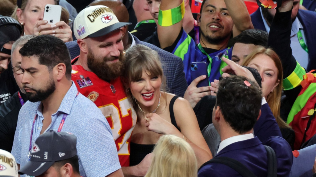 Swift and Kelce at the Super Bowl