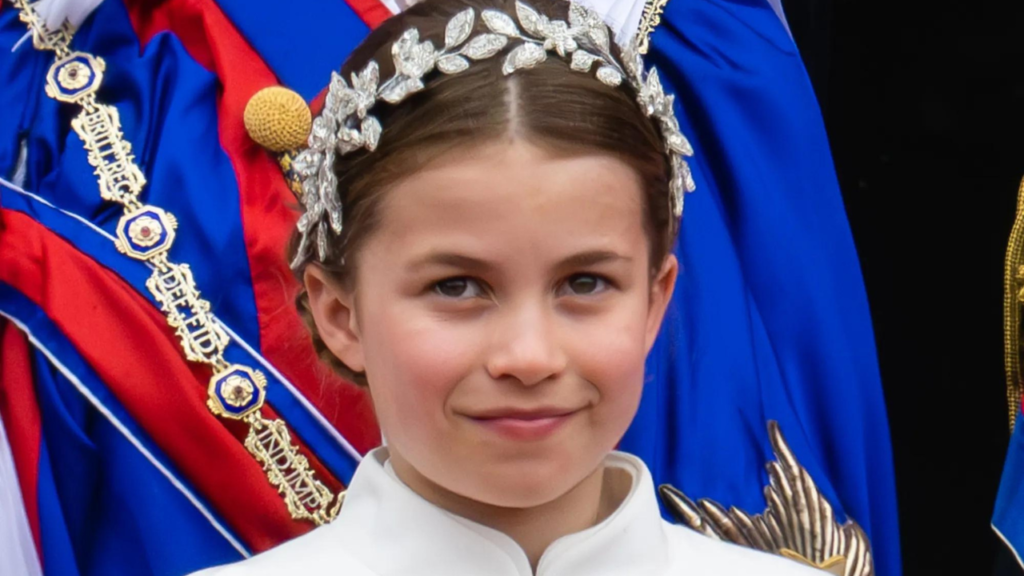 Princess Charlotte on the balcony of Buckingham Palace